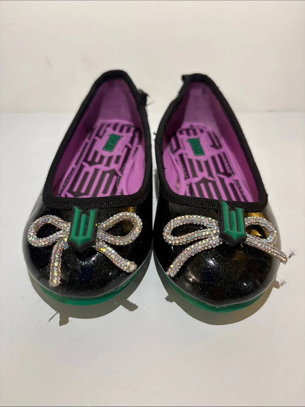 Ground Up Wicked Target Ballet Flats Size 8 Black Glitter Slip On